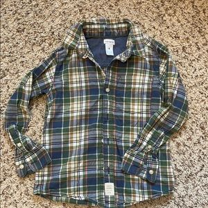 Carter’s Plaid Button front long sleeve dress shirt